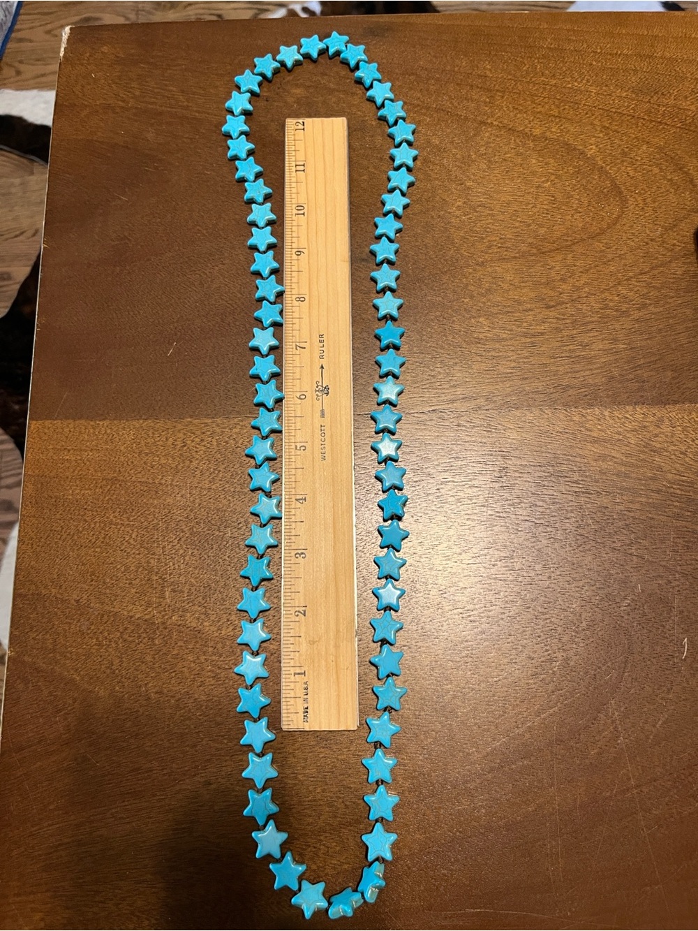 Turquoise Star Bead Necklace - Picture 3 of 3
